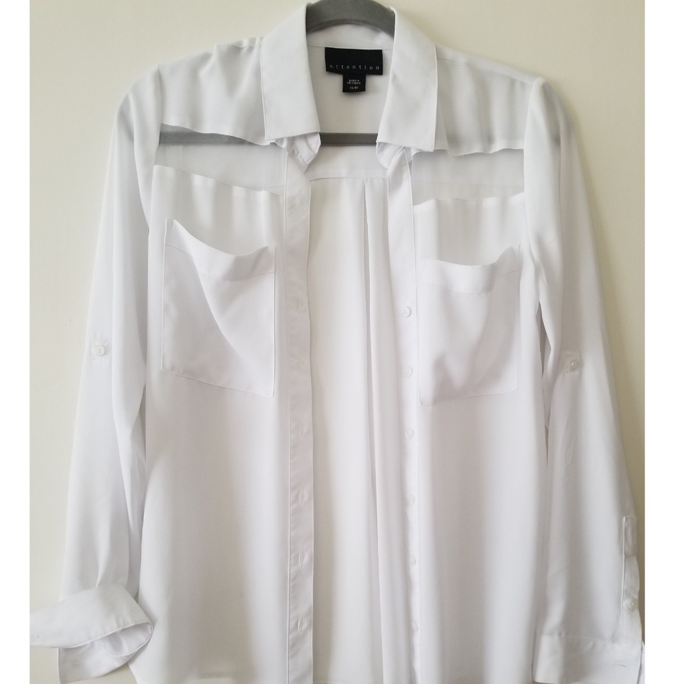 Unique white button down